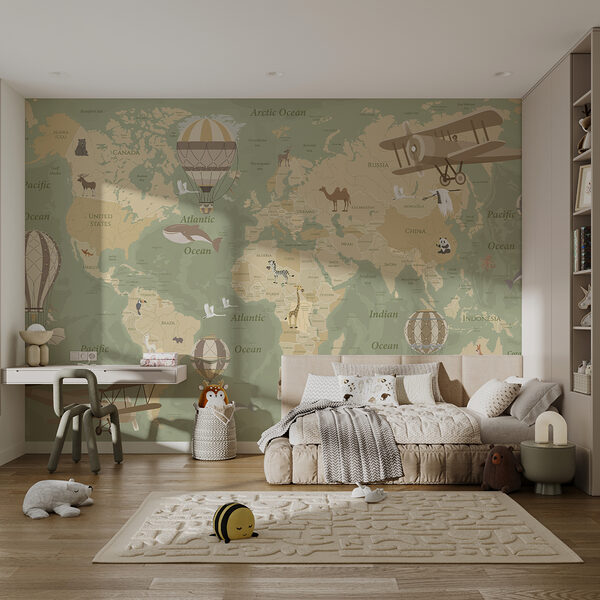 Um mapa do mundo com aviões e balões de ar quente u36066v2pir2ms 600x600 - Um mapa do mundo com aviões e balões de ar quente