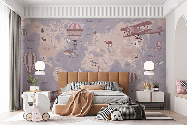 Um mapa do mundo com aviões e balões de ar quente u36066v3pir5mr 600x400 - Um mapa do mundo com aviões e balões de ar quente